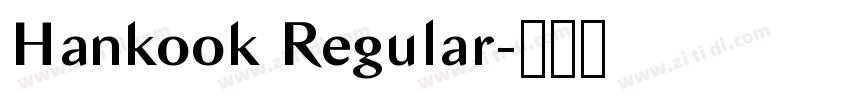 Hankook Regular字体转换